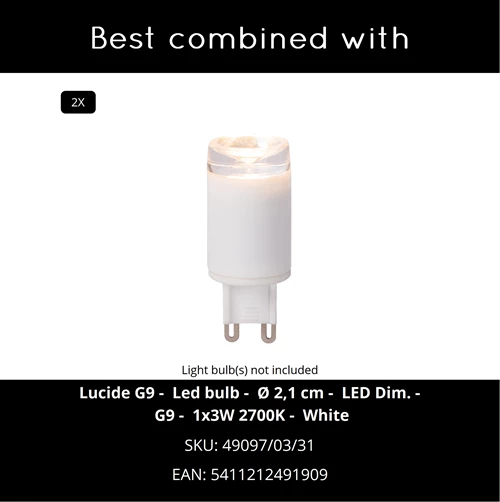 Lucide DUARTE - Floor lamp - 2xG9 - Coffee | Vibes - CROSSSELL